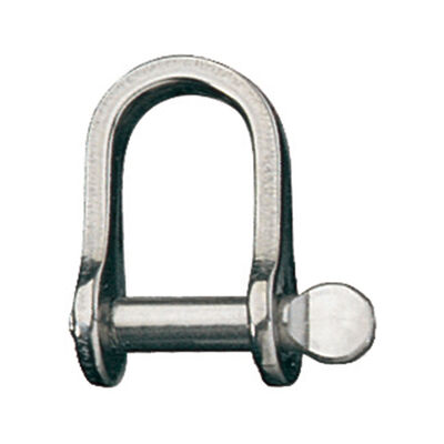 Stainless Steel Loose Pin "D" Shackle with 1/4" Pin, 7/8" IW