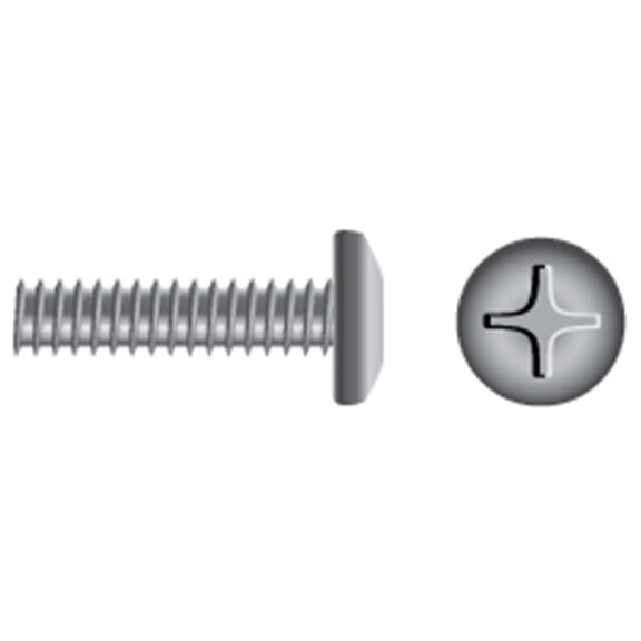 6-32 X 3/4" Stainless Steel Phillips Pan-Head Coarse Thread Machine Screws, 20-Pack image number 0