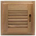 Right Hand Teak Louvered Door & Frame, 12" x 12" image number 1