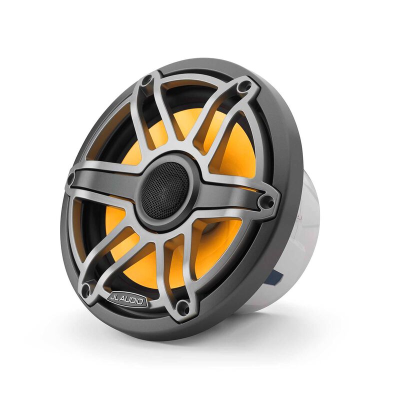 M6-770X-S-GmTi-i 7.7" Marine Coaxial Speakers, Gunmetal & Titanium Sport Grilles with RGB LED Lighting image number 3