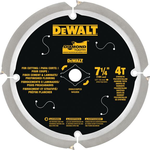 DEWALT Fiber Cement/Laminate Saw Blade, 7-1/4" image number 0