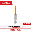 1/16" SHOCKWAVE Impact Duty RED HELIX Titanium Drill Bit image number 0