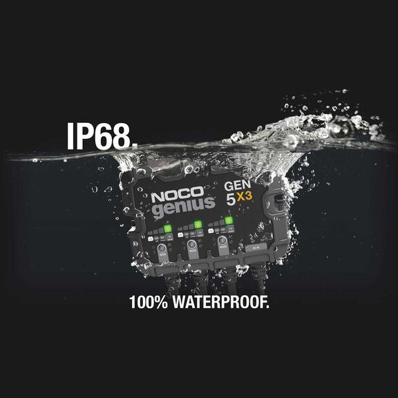 Noco Genius GENPRO5X3 Onboard Waterproof Marine Battery Charger with Precision Smart Charging, Battery Repair Mode and Advanced Temperature Compensation, 15 Amp, 12V, 3-Bank image number 3
