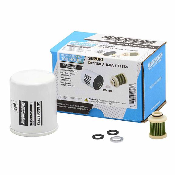 Quicksilver 8M0222307 100 Hour Maintenance Kit, Suzuki DF115A/140A/115SS image number 0