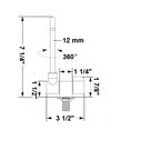 Folding Cold Water Tap Marine Faucet, Chrome Finish image number 1