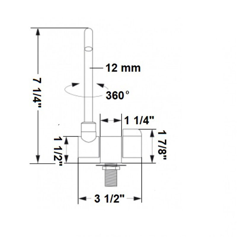 SCANDVIK Folding Cold Water Tap Marine Faucet, Chrome Finish West Marine