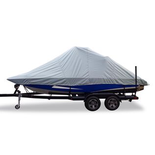 Specialty Boat Cover for Tournament Ski Boats with Wide or Pickle-Fork Bow with Tower&nbsp;&&nbsp;Swim Platform, Over-the-Tower Cover