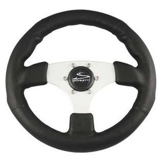 Steering Wheel, Black w/ Brushed Aluminum Spoke