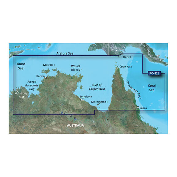 HXPC412 Admiralty G. WA to Cairns BlueChart g3 microSD/SD Card image number 0