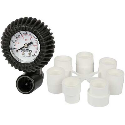 Inflatable Boat Pressure Gauge with Hose Adapters