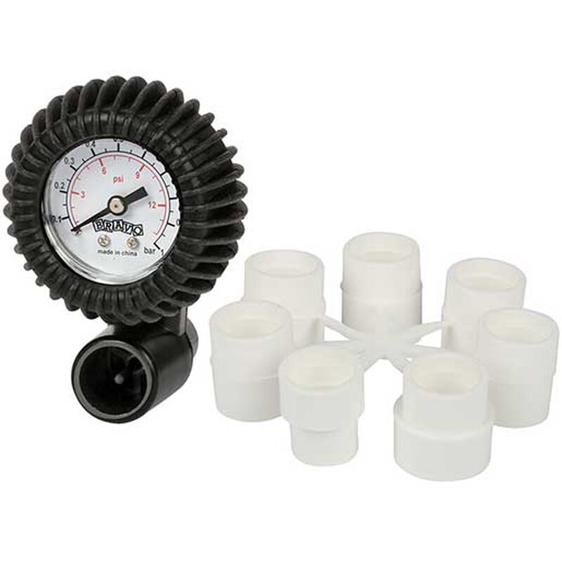 Inflatable Boat Pressure Gauge with Hose Adapters image number 0