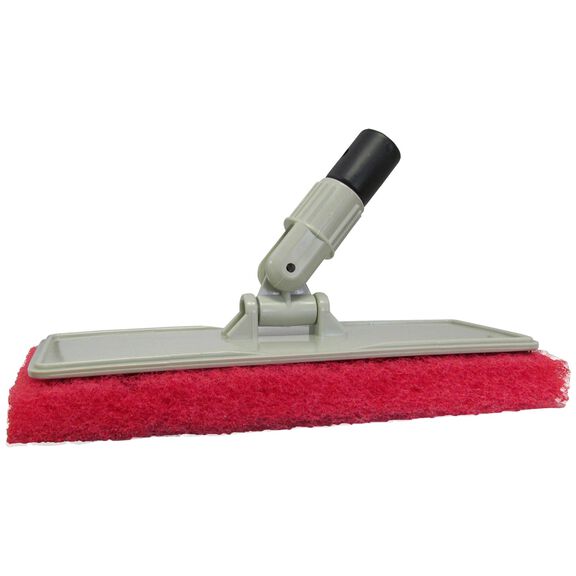 Large Scrub Pad With Flexible Head Scrubber, Medium Texture, Red image number 0