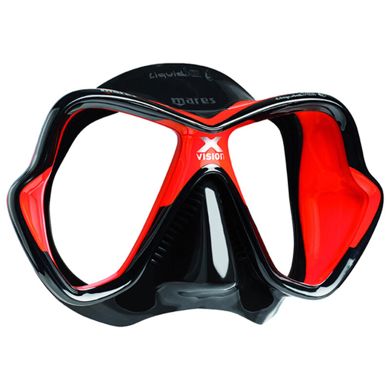 X-Vision LiquidSkin Dive Mask, Red/Black image number 0