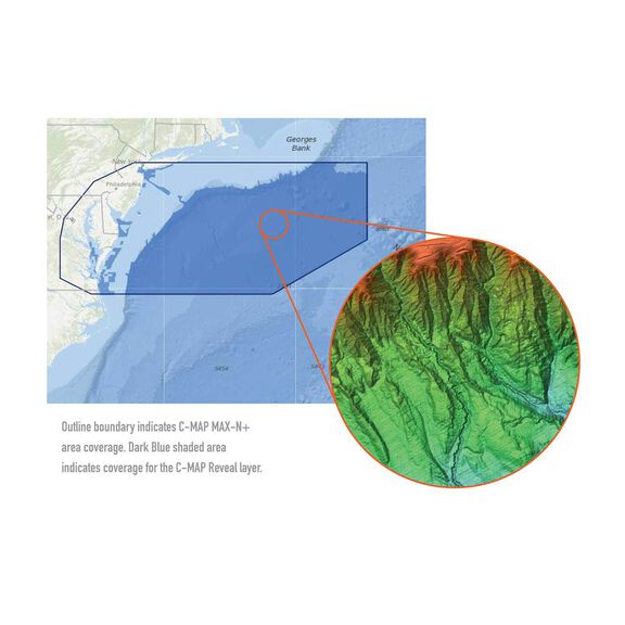 C-MAP Reveal: US Atlantic, Rhode Island - Virginia image number 0