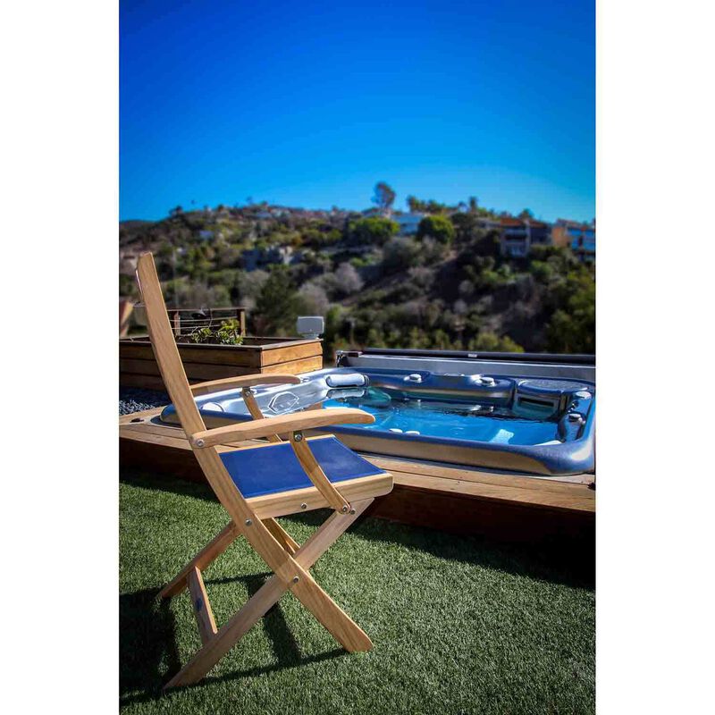 SEATEAK Bimini Teak Folding Deck Chair West Marine