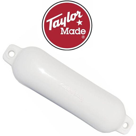 Hull Gard 5-1/2" x 20" Inflatable White Vinyl Boat Fender image number 0