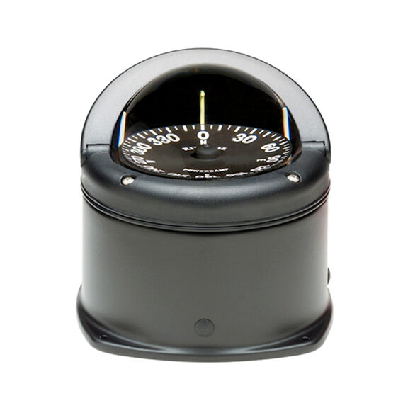 Deck-Mount Helmsman Compass, 3-3/4" Flat Dial, Black image number 0