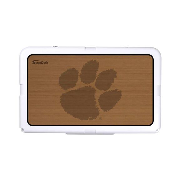 SeaDek Cooler Pad - Collegiate Collection - Fits RTIC 45 - Mocha / Black, Clemson image number 0