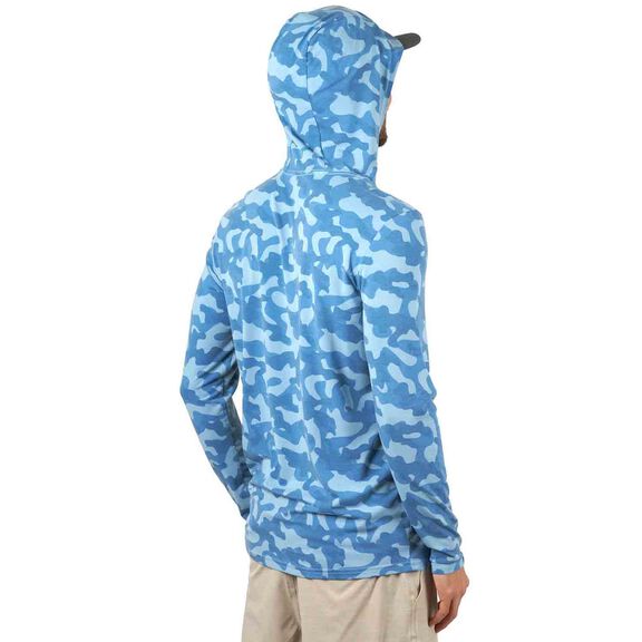 Men's Ocean Bound UPF Printed Hooded Shirt image number 2