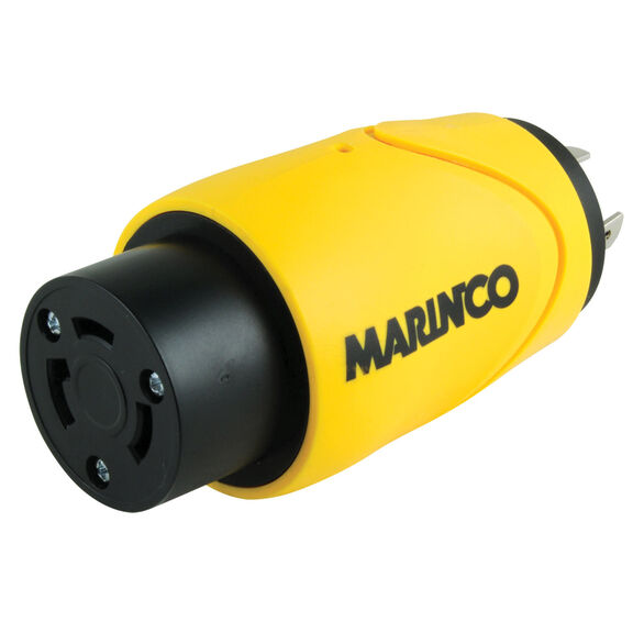 Marinco EEL Shore Power Straight Adapter, 20 Amp 125V Male to 30 Amp 125V Female image number 0