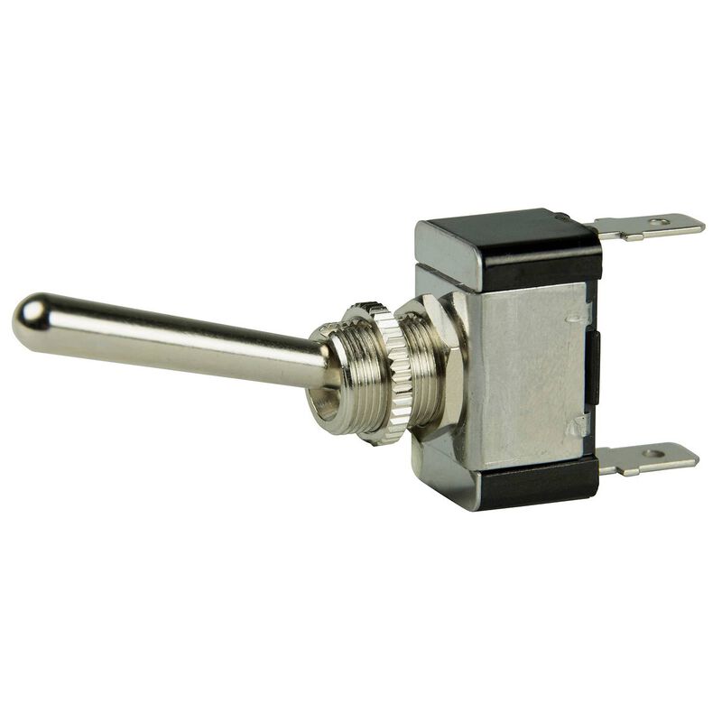 Chrome Plated Toggle Switch, Off/On, SPST image number 0