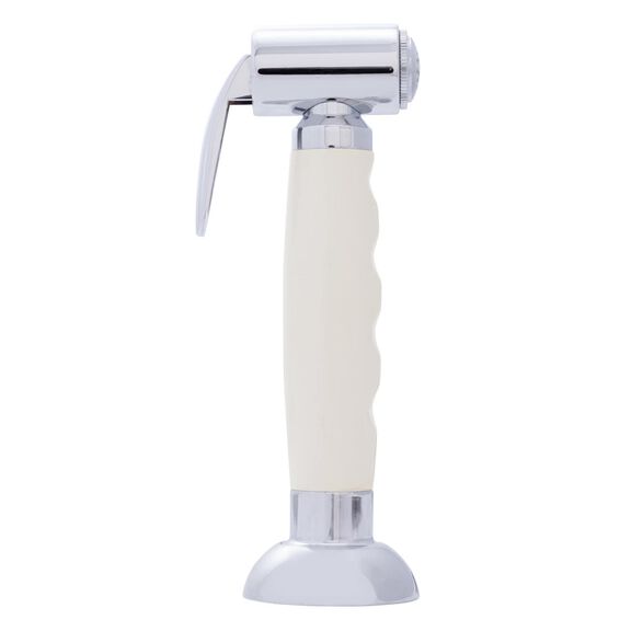 Deck-Mount Sprayer Hammer-Head Warm White Sprayer, 6' Stainless Steel Hose, Elite Holder image number 2