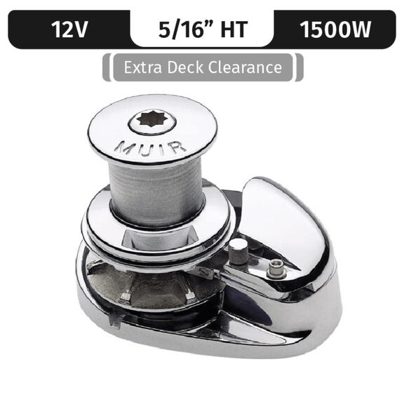 Muir Storm 2200 Capstan Windlass Low-Profile, 5/16" HT (G4), 12V DC, 1500W image number 0