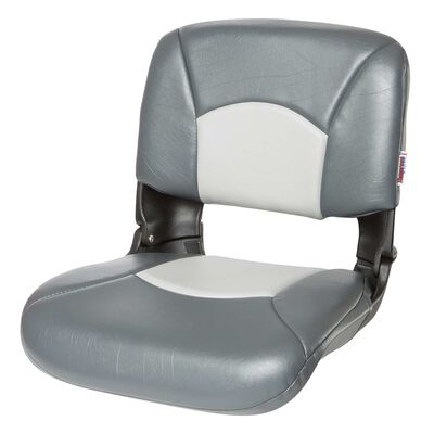 All-Weather Folding Seat, High Back, Charcoal/Gray