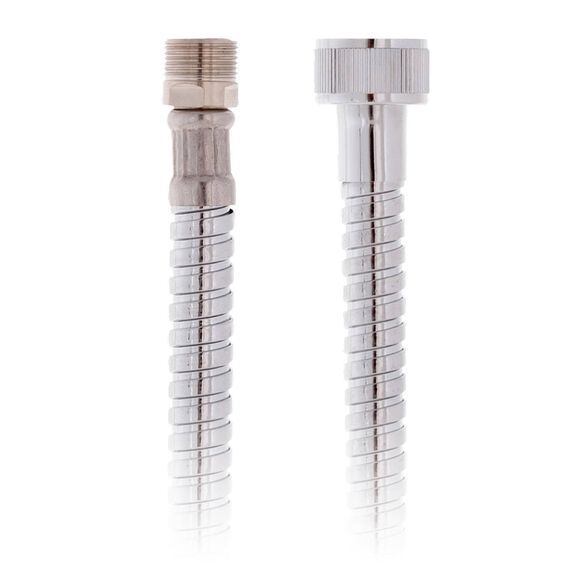 Hose 6' Stainless Steel 15/1 Metric-M + 1/2" NPS-F image number 0