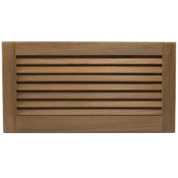 Teak Louvered Insert, 18" x 9 3/8" x 3/4" image number 0