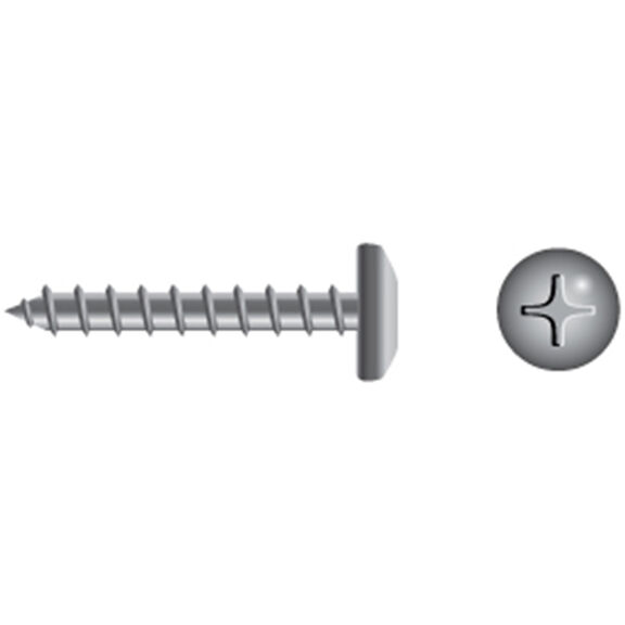 #10 X 3/8" Stainless Steel Phillips Pan-Head Tapping Screws, 100-Pack image number 0