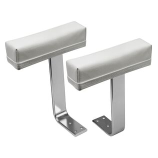 Padded Boat Seat Armrests, White, Pair