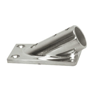 Stainless Steel 30&deg; Rectangular Base, 1" Tube Outside Dia.