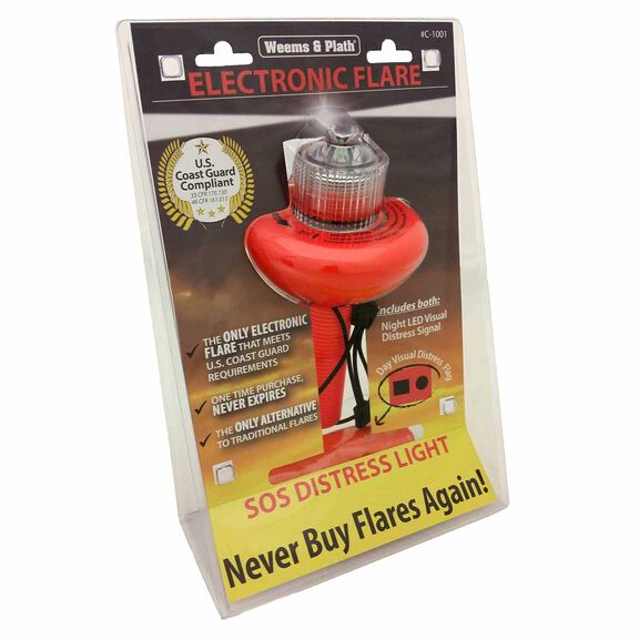 SOS Distress Light Electronic Flare with Distress Flag image number 2