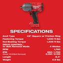 M18 FUEL&trade; High Torque 1/2&rdquo; Impact Wrench with Friction Ring Kit image number 7
