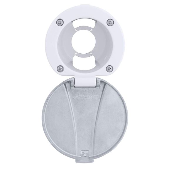 Recessed Cup & Lid Set Stainless Steel Lid / Plastic Cup Arctic White image number 1