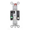 Hubbell Marine Locking single Receptacle , 15A 277V, L7-15R, Black, ScrewlessTerminal image number 1