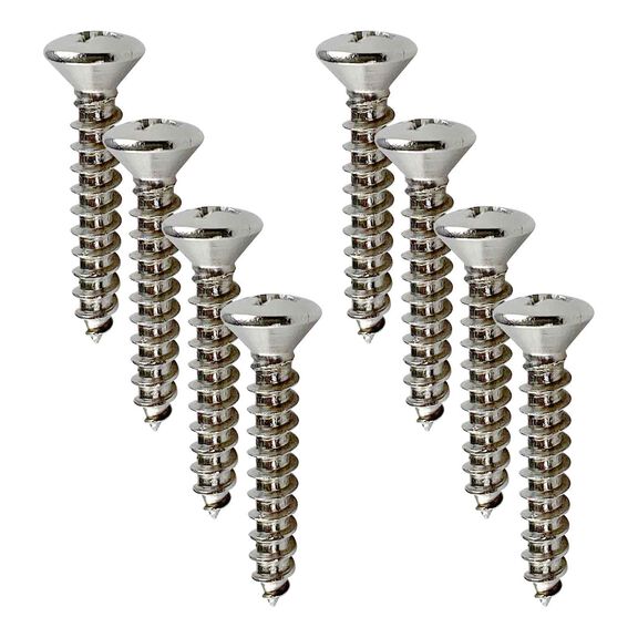 Phillips Oval Head Self Tapping Screws, 8 Piece, Stainless Steel image number 0