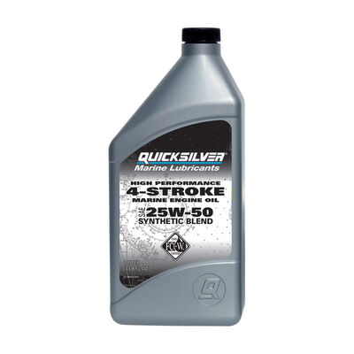 25W-50 Synthetic Blend 4-Stroke Marine Engine Oil, Quart