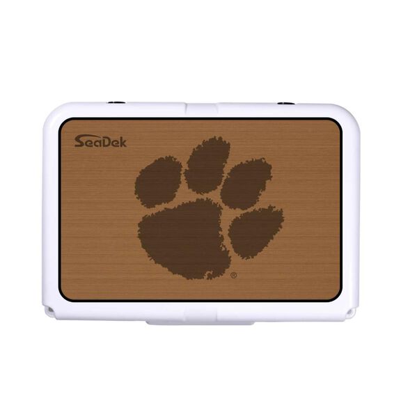 SeaDek Cooler Pad - Collegiate Collection - Fits RTIC 20 - Mocha / Black, Clemson image number 0