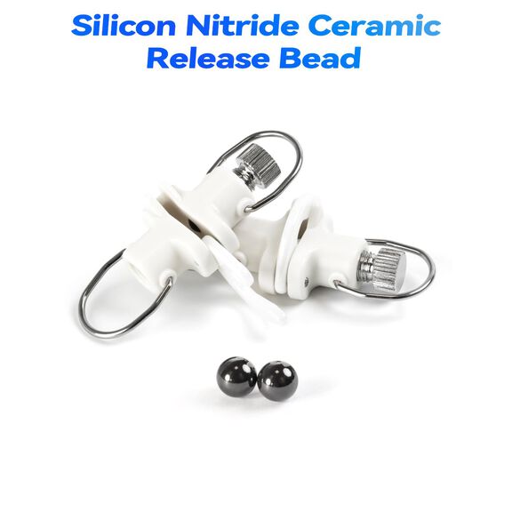 BLUEWING Zirconia Outrigger and Flat Line Release Clip White 2pcs image number 3