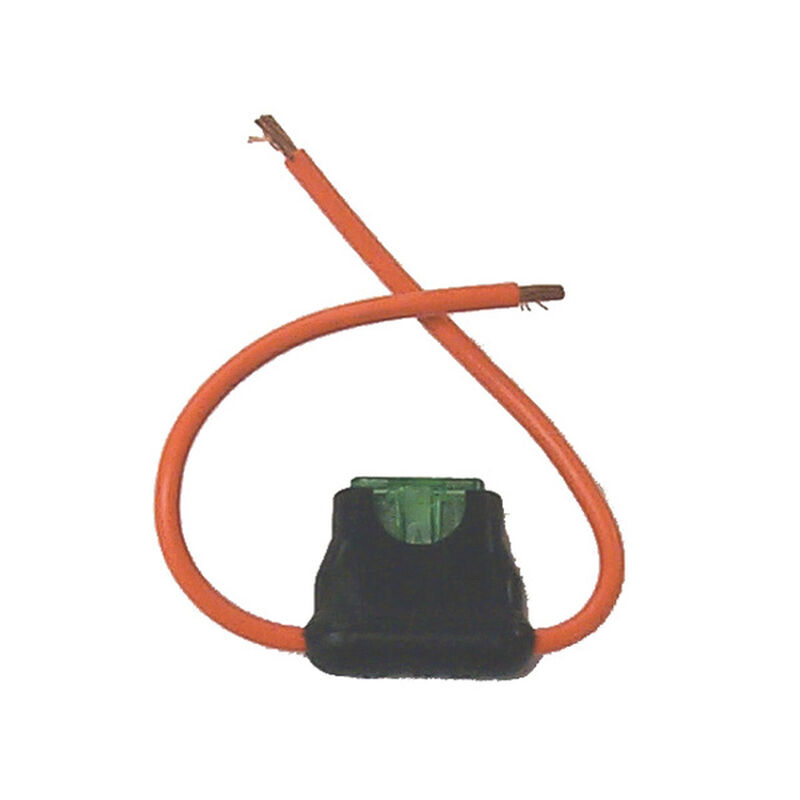 Fuse Holder, Case Color: Black, Fuse: Includes 30 Amp ATO/ATC Fuse, Wire: 5" - 12 Gauge Wire Leads image number 0