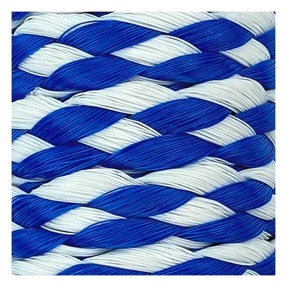 3/8" x 15' Utility Line, Hollow Braid Polypropylene, Blue / White image number 1