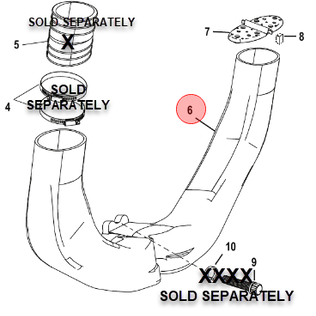 Mercury Marine / Quicksilver 8M0115149 Exhaust Y-Pipe Assembly