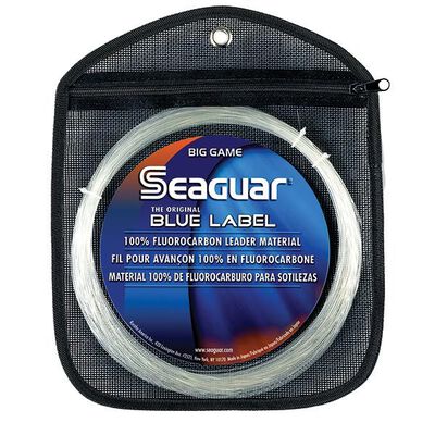 Blue Label Fluorocarbon Leader, Fluorescent Clear/Blue, 33 yds.