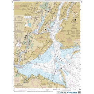 Maptech® NOAA Recreational Waterproof Chart-New York Harbor, 12327