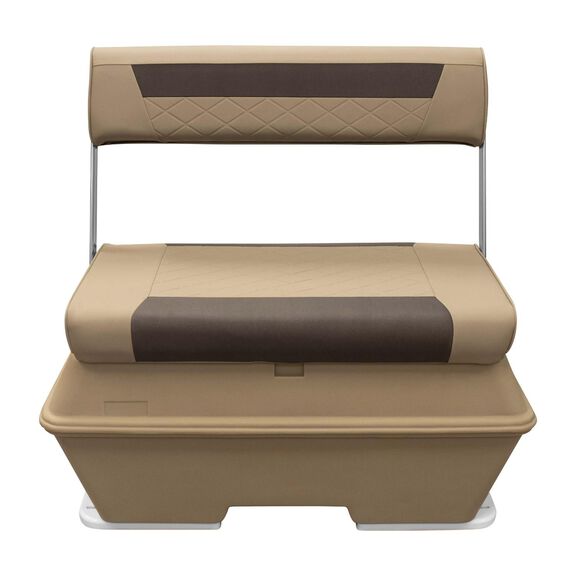 Wise DLX156-1900 DLX Pontoon Series 70 Quart Swingback Cooler Seat - Neutral / Meteor image number 1