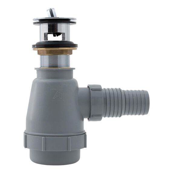 1-1/2" Drain, Flip Trap Sink Drain with Overflow, 1-1/4" & 1-1/2" Hose Barb Chrome image number 1