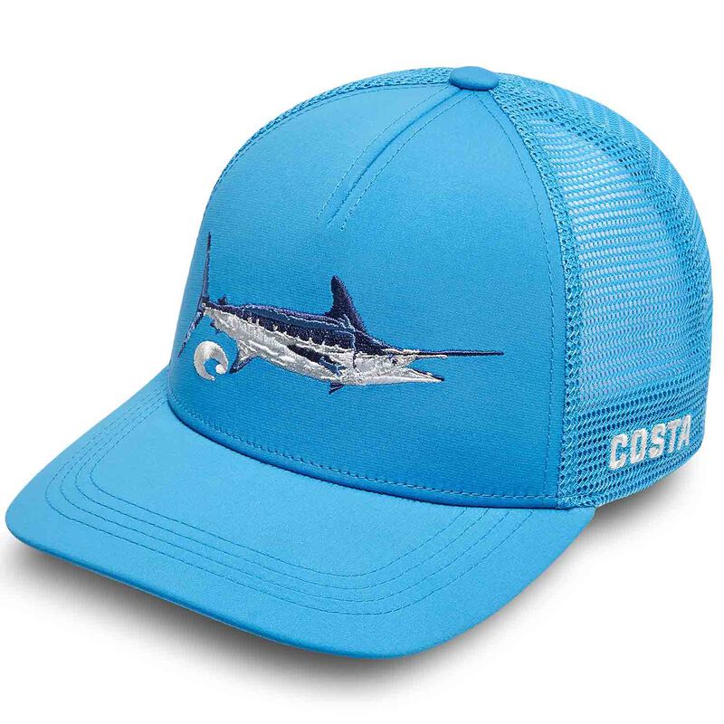Costa Stitched Trucker Hat - Marlin Blue