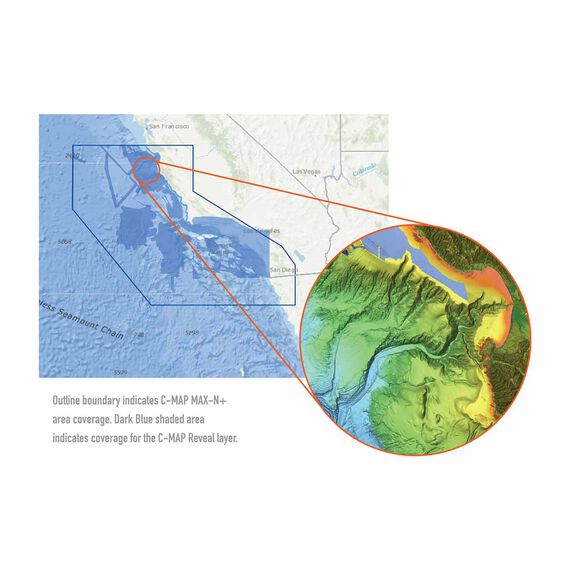 C-MAP Reveal: US Pacific, San Diego - Santa Cruz Electronic Chart image number 0